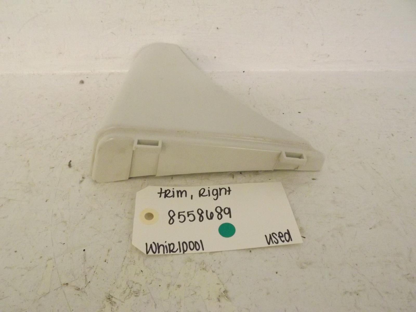 Whirlpool Dryer 8558689 Trim, Right Used Whirlpool Dryer 8558689 Trim, Right Used